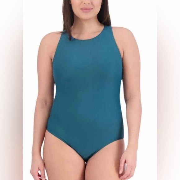 Eddie Bauer Women’s Multi-Strap One-Piece Swimsuit (Green, Small) – NWT - Picture 2 of 6